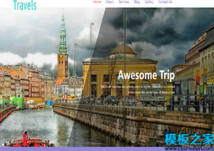 Travels国外休闲旅行指南攻略web网站模板