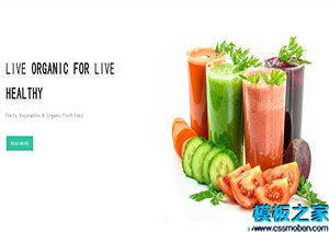 Organic大氣新鮮有機水果素菜訂購web網站模板
