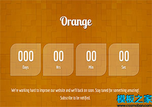 orange橙色大气背景幻灯片多用途干净快速网站模板