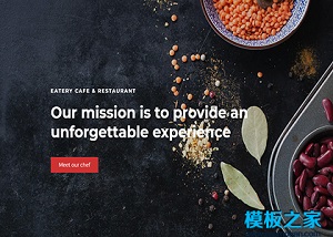 清新华丽排版小镇新餐馆食品店面网站