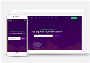 紫色自適應網絡數據服務自舉類公司網站模板