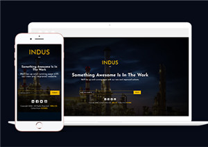 indus高端城市夜景多用途响应式web网站模板