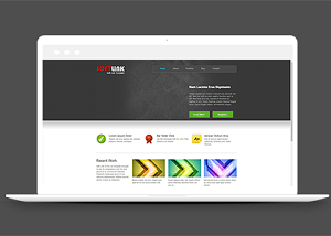 创意箭头风效果幻灯片展示软链接团队商务网站模板