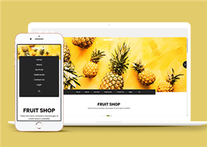 大氣簡潔響應式水果網上商店網站模板