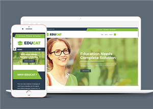 绿色创意样式切换响应式教育网站模板