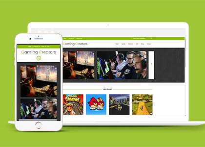 绿色好看的游戏公司博客网站HTML5模板
