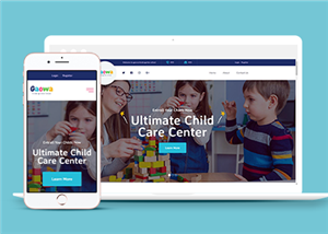 宽屏高级响应式幼儿园教育机构网站模板