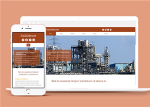 橙色大氣響應式工業行業網站模板