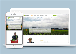 綠色簡約農田種植技術發展公司網站模板
