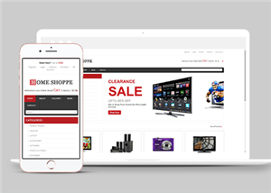 寬屏白色經典電子產品網上銷售網站模板