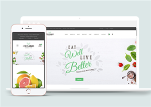 綠色小清新天然鮮榨果汁新品倒計時網站模板
