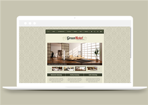 綠色清新餐廳飯店HTML5網站模板