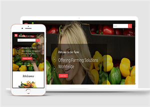 綠色水果蔬菜批發直營通用HTML5模板下載