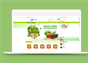 綠色精美特色美食商城購物網站模板