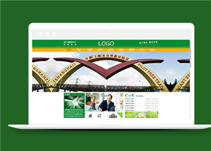 綠色寬屏進口食品貿易公司網站模板