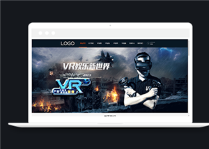 深蓝色动态炫酷VR娱乐游戏公司官网模板