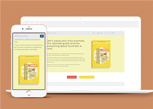 黄色大气读书书单推荐HTML5网站模板