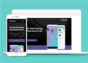 圖形紫色App開發互聯網公司網站模板