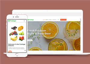 清爽新鮮農產品網上銷售平臺網站模板