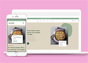 經典綠色食品加工美食電商網站模板