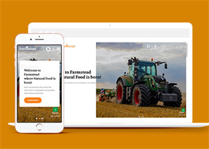 簡約HTML5純天然有機農產品網站模板