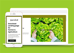 青绿色响应式蔬菜种植农场网页模板