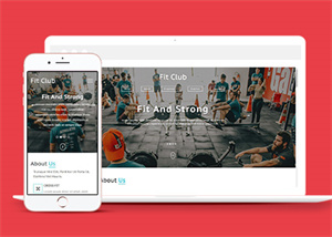 響應式歐美健身運動HTML5網站模板