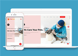 宠物医院护理响应式网页通用模板下载