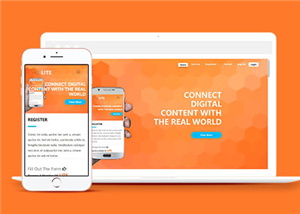 橙色產品展示企業響應式通用網頁模板下載
