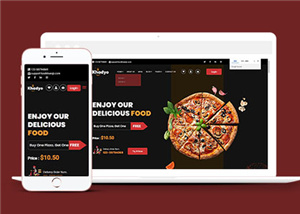 披薩快餐廳外賣企業網站模板下載