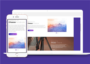 紫色信息动态网页模板下载