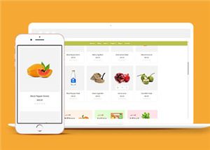 簡潔生鮮超市電商網站模板下載
