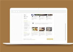 簡潔美食快餐店響應式通用網站模板