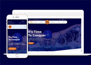 宽屏游泳用品商店HTML5模板下载