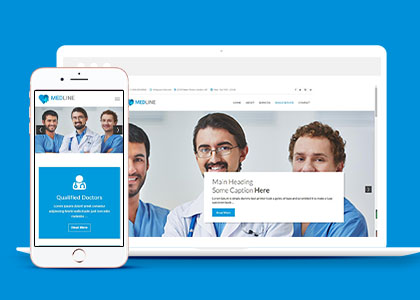 響應式醫療健康企業類網站模板