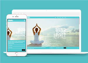 綠色清新響應式瑜伽健身企業單頁html網站模板