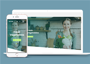 響應式蔬菜水果在線銷售電子商務網站模板