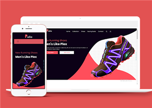 響應式運動跑步鞋購物商城網站html模板