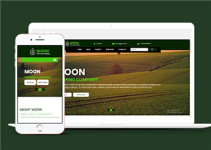 綠色響應式農業科技公司單頁網站html模板