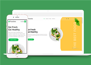 響應式健康美食專家餐飲行業網站html模板