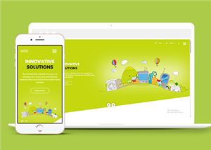 綠色清新自適應通用設計公司網站html模板