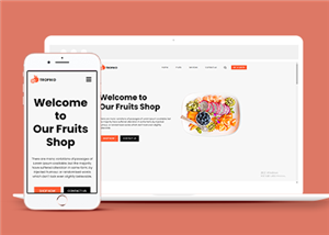 清爽自適應新鮮水果超市HTML5網站模板