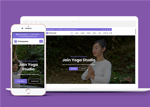自適應瑜伽課程培訓機構網站html模板