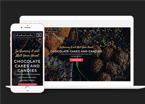 響應式巧克力點心茶餐廳網站靜態模板