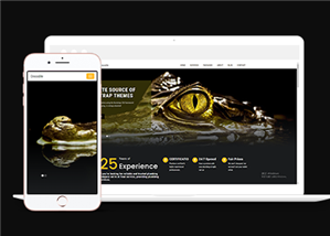 寬屏響應式人工鱷魚養殖HTML5網站模板