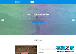 hero精品蓝色产品营销集团官网整站模板