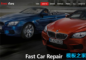 sonic cars汽车维修简洁大气设计自举响应网站模板