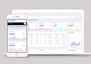 Concept  Bootstrap 4 Admin精品后台模板