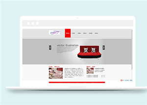 红色简单家具品牌公司HTML模板下载