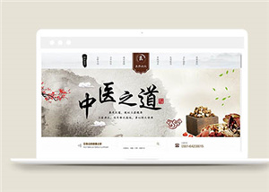 中国风健康管理企业html模板下载